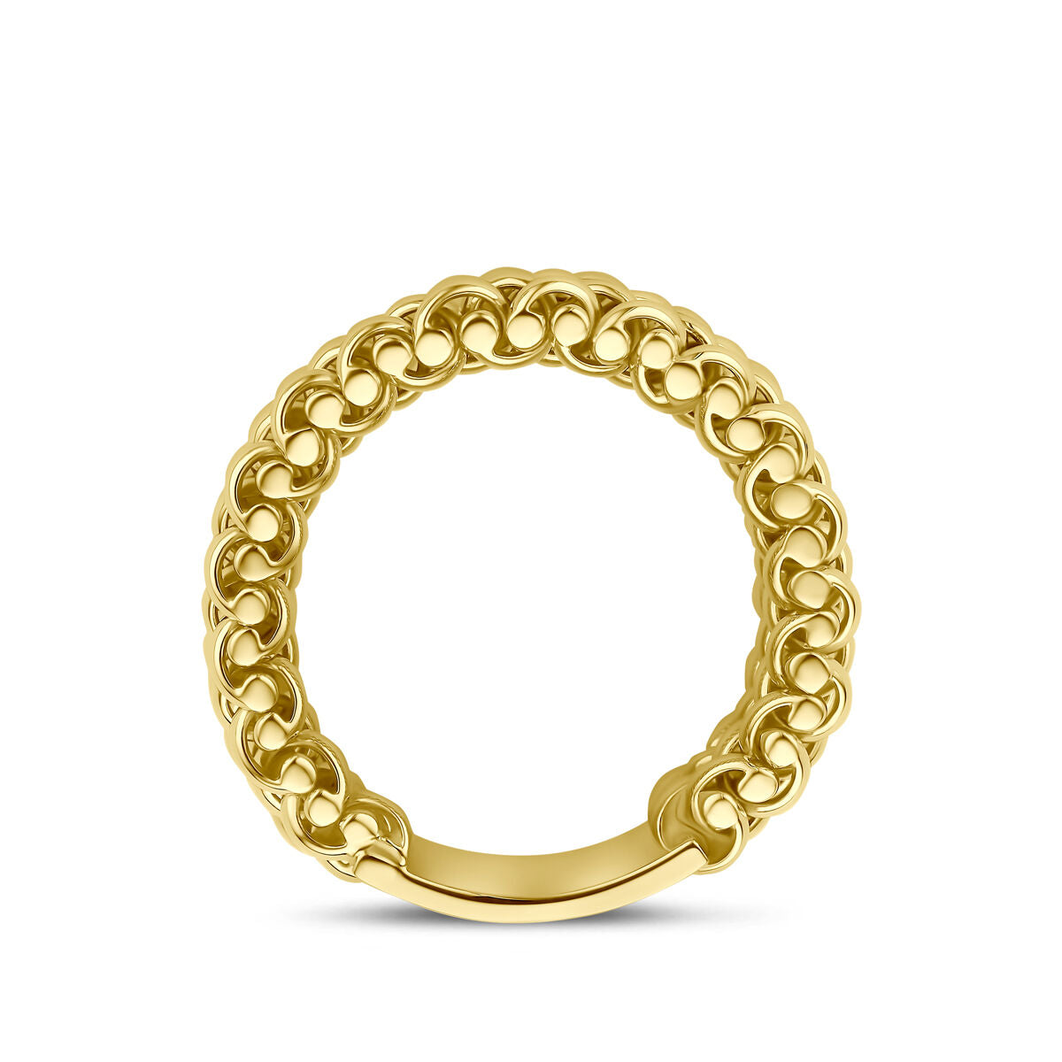 Ring schakel 14K geelgoud 8 mm