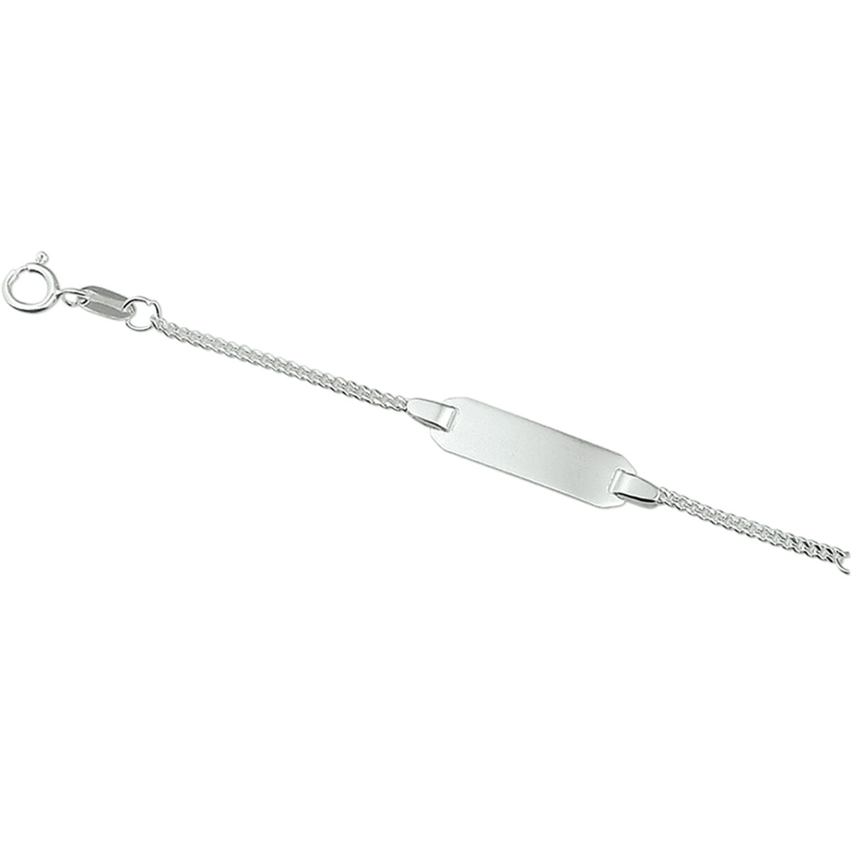 Graveerarmband gourmette plaat 5,0 mm zilver gerhodineerd