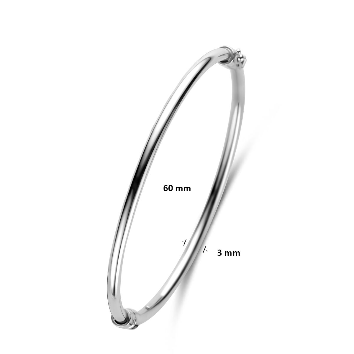Fantasy Collection Bangle 3 mm 60 mm zilver