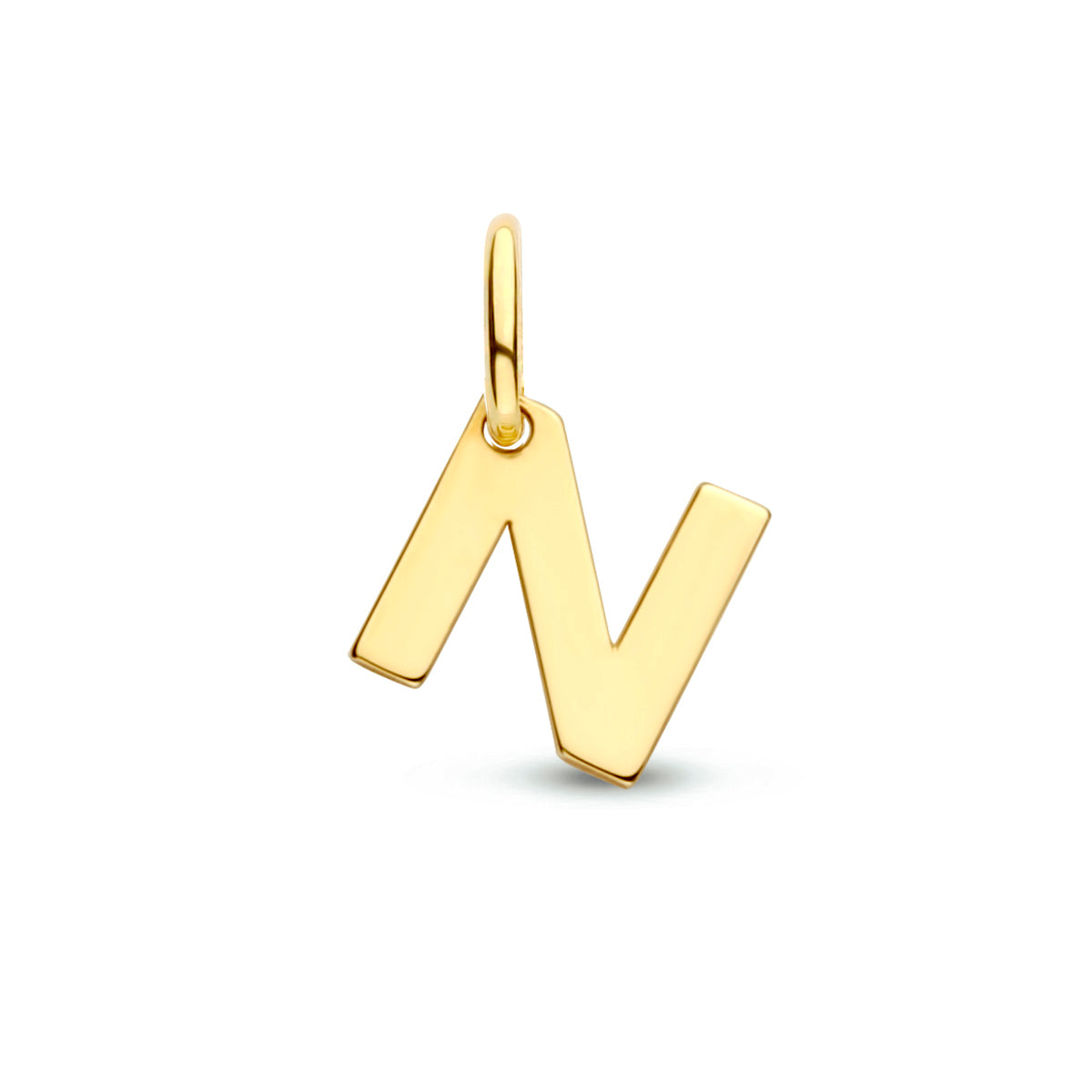 Hanger letter N 9K geelgoud #Letter_N