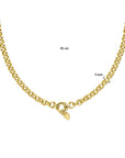 Zilgold (geelgoud met zilverkern) collier jasseron 7 mm 45 cm met groot springslot 5000113 - PansiteNederland.nl