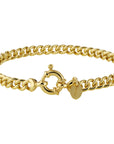 Zilgold (Geelgoud Met Zilverkern) Armband Gourmette 5,5 Mm 18,5 Cm Met Groot Springslot 5000150