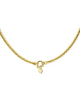 Zilgold (geelgoud met zilverkern) collier gourmette 4,4 mm 45 cm met groot springslot 5000172