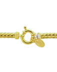 Zilgold (geelgoud met zilverkern) collier gourmette 4,4 mm 45 cm met groot springslot 5000172