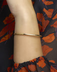 Zilgold (Geelgoud Met Zilverkern) Bangle Scharnier Massief Ronde Buis 3 mm 5000201