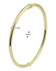 Zilgold (Geelgoud Met Zilverkern) Bangle Scharnier Massief Ronde Buis 3 mm 5000201