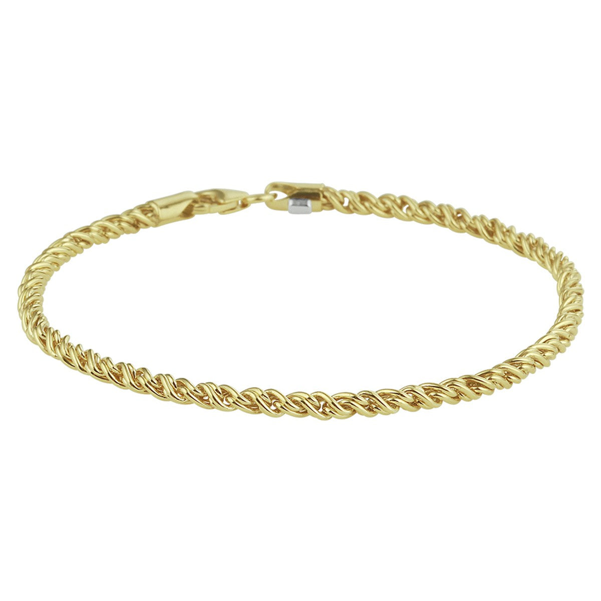 Zilgold (Geelgoud Met Zilverkern) Armband Draadschakel 2,8 Mm 19 Cm 5000209 - PansiteNederland.nl