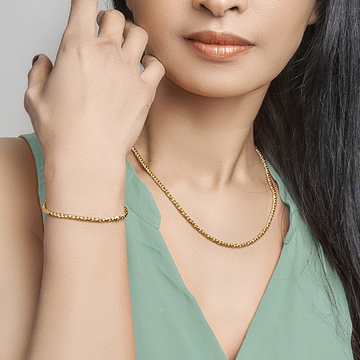 Zilgold (Geelgoud Met Zilverkern) Armband Draadschakel 2,8 Mm 19 Cm 5000209 - PansiteNederland.nl