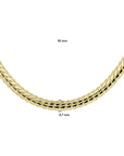 Zilgold (geelgouden met Zilverenkern) collier gourmette 4,7 mm 45 cm 5000221 - PansiteNederland.nl