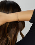 Zilgold (geelgoud met zilverkern) armband paperclip plat massief 5,0 mm 19 cm 5000282
