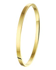 bangle scharnier massief vlakke buis 4,0 mm Zilgold (geelgoud met zilverkern)