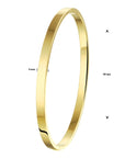 bangle scharnier massief vlakke buis 4,0 mm Zilgold (geelgoud met zilverkern)