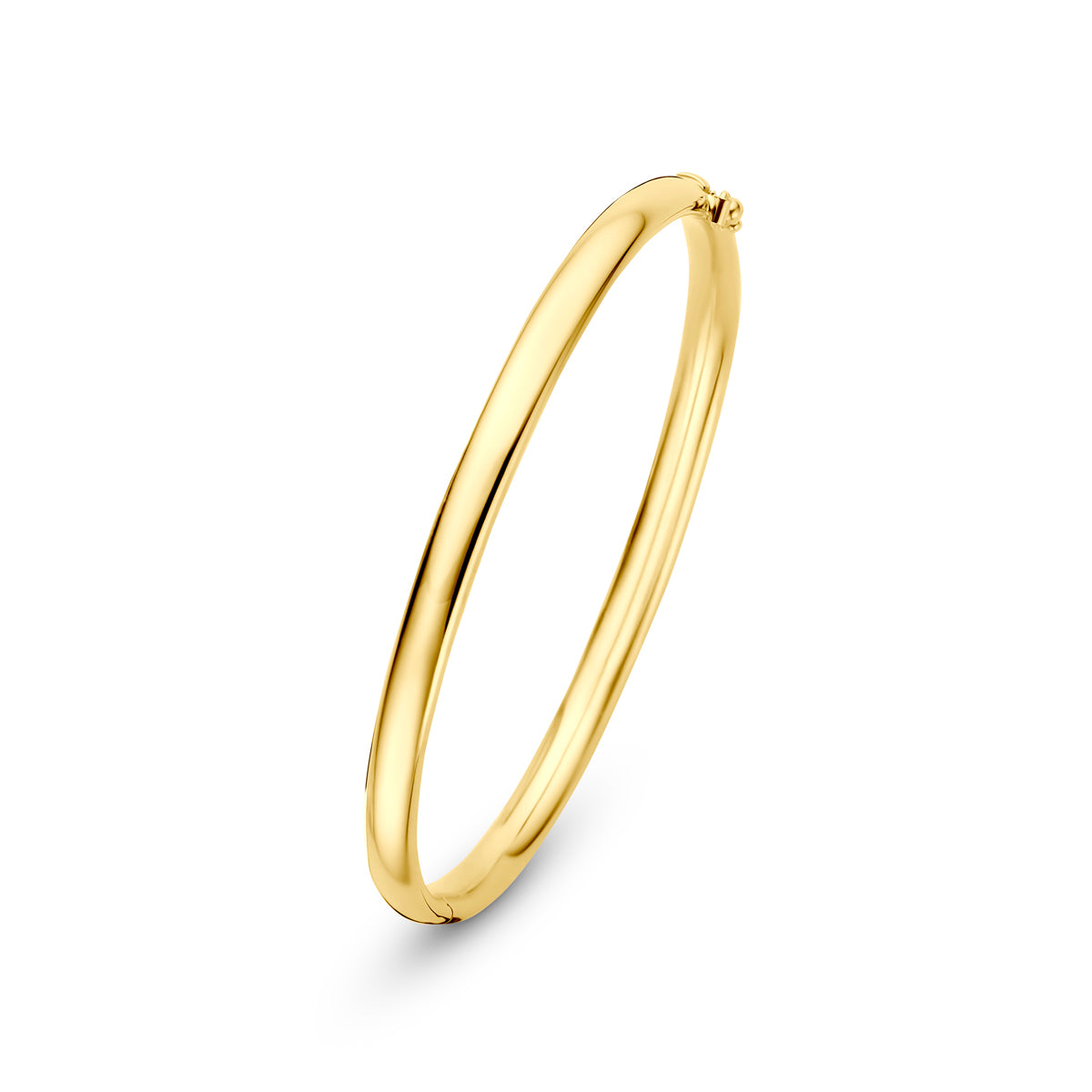 Bangle scharnier ovale buis massief silgold 5 mm