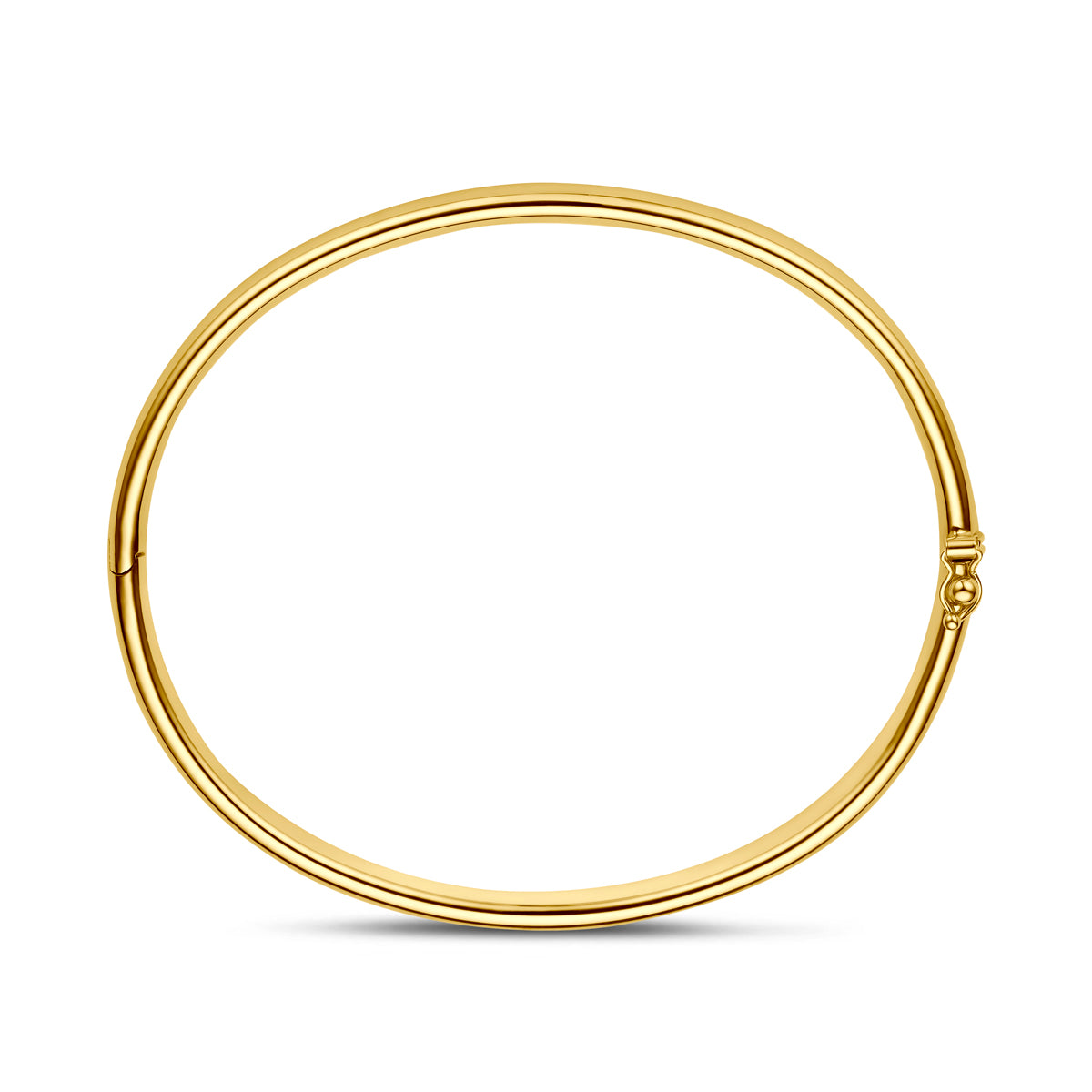 Bangle scharnier ovale buis massief silgold 5 mm