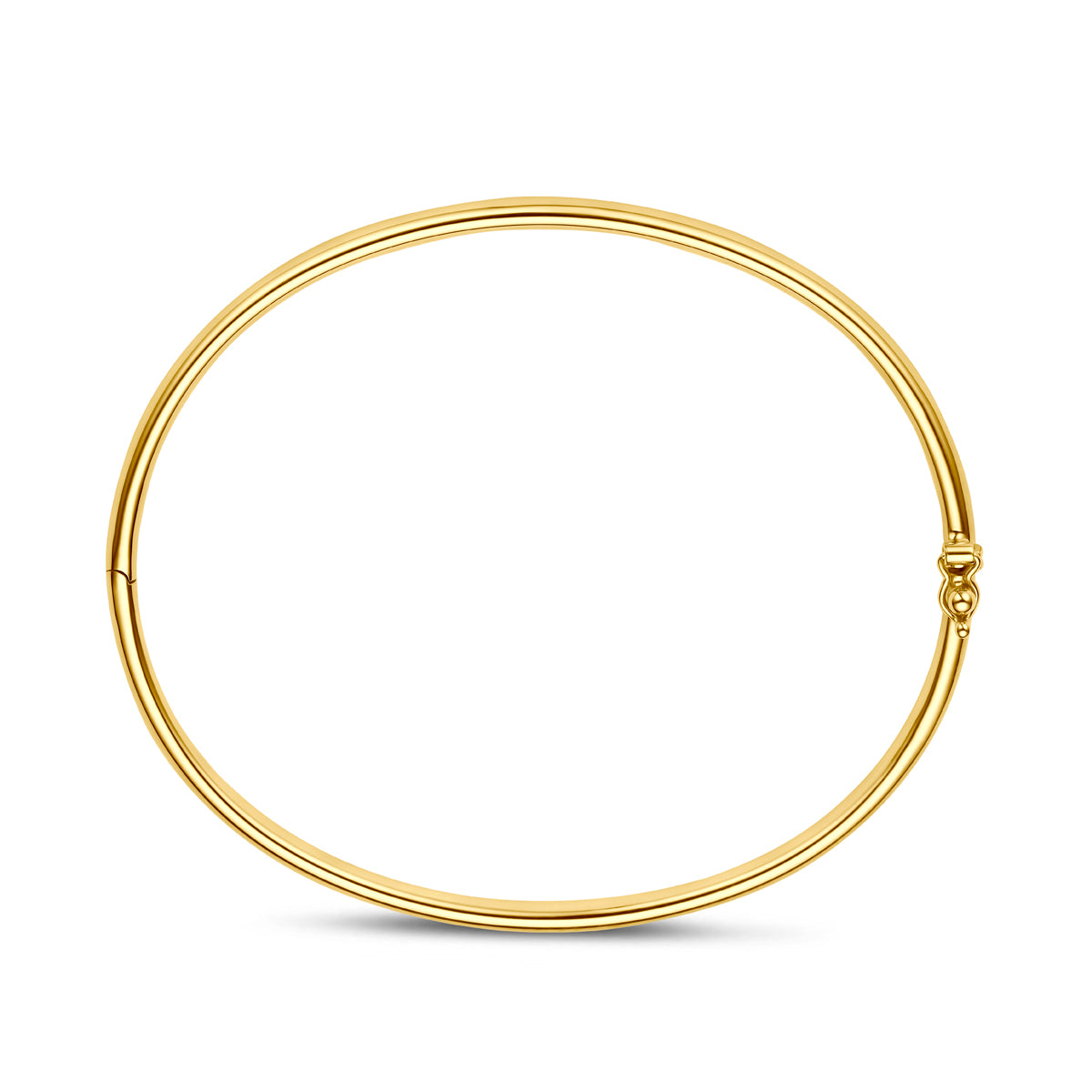 Bangle scharnier ovale buis massief silgold 3 mm