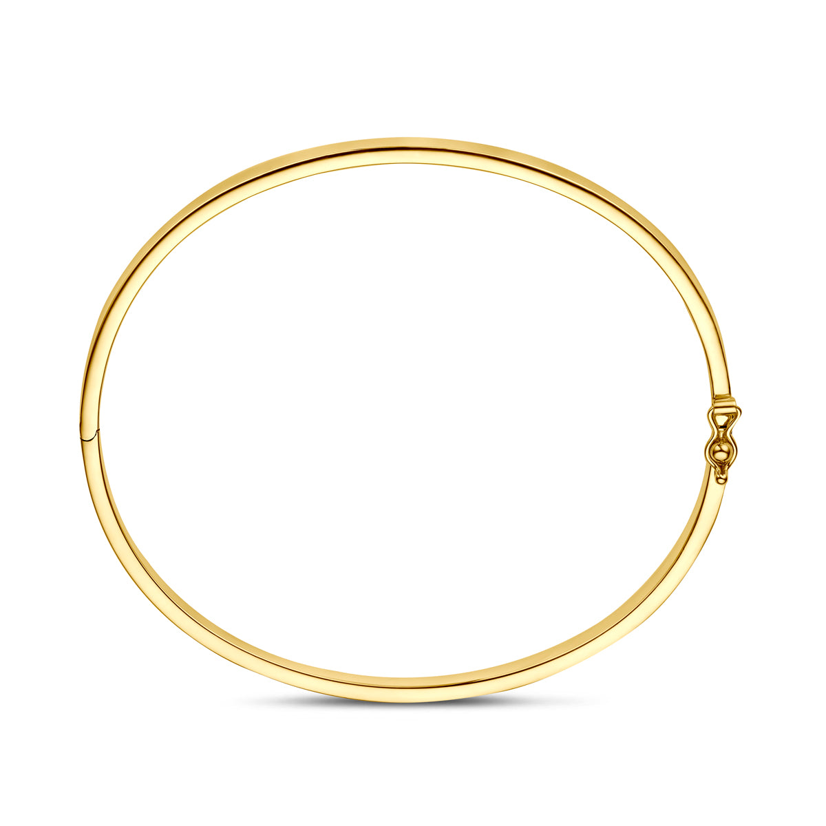 Bangle scharnier vlakke buis massief silgold 4 mm 4 mm