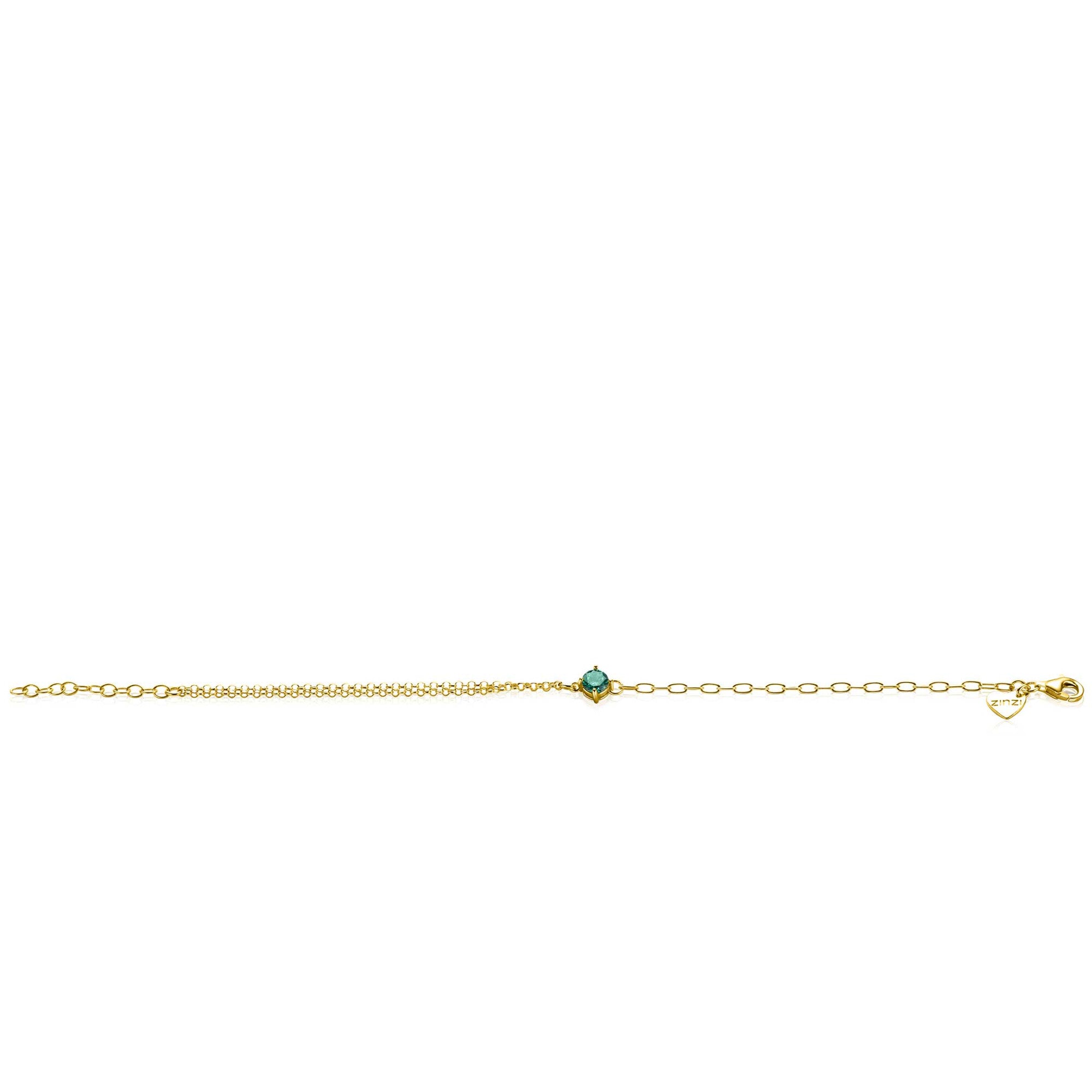 ZINZI Verguld Zilveren Armband 17-19 cm - ZIA2660G