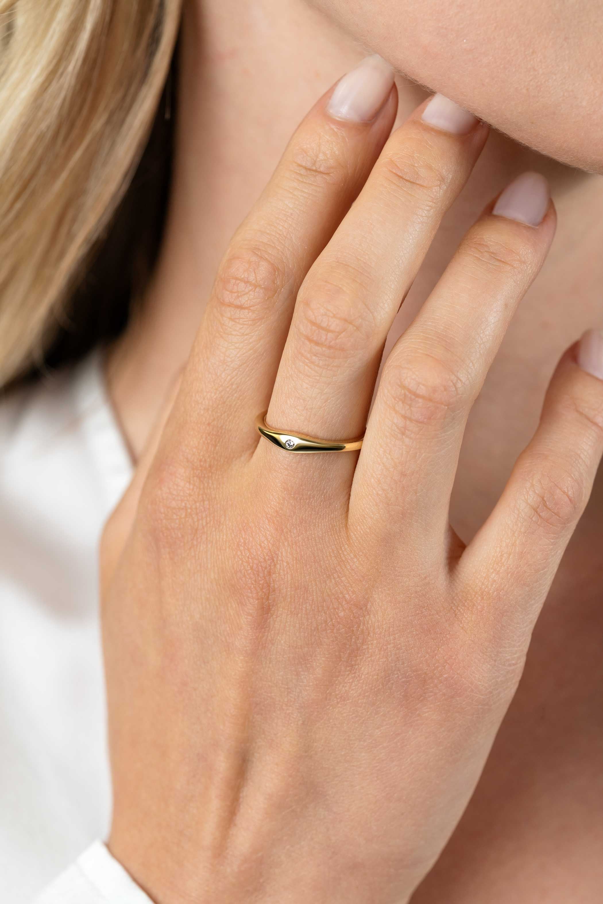 ZINZI Verguld Zilveren Ring met Witte Zirkonia - ZIR2628