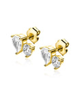 ZINZI gold plated zilveren oorstekers peer- en rondvormig met zirkonia 6,5mm ZIO2726Y - PansiteNederland.nl