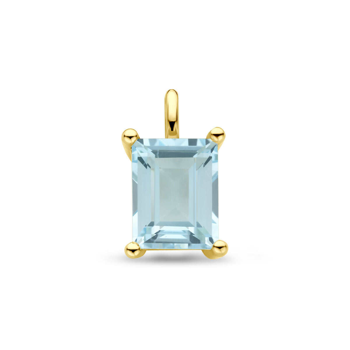 zilver verguld (geel) hanger sky blue topaas 14,5 mm 1 micron - 2104031 - PansiteNederland.nl