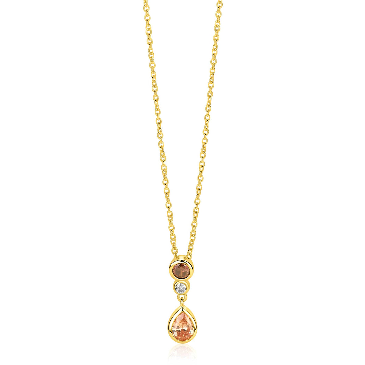 ZINZI Verguld Zilveren Ketting ZIC2900