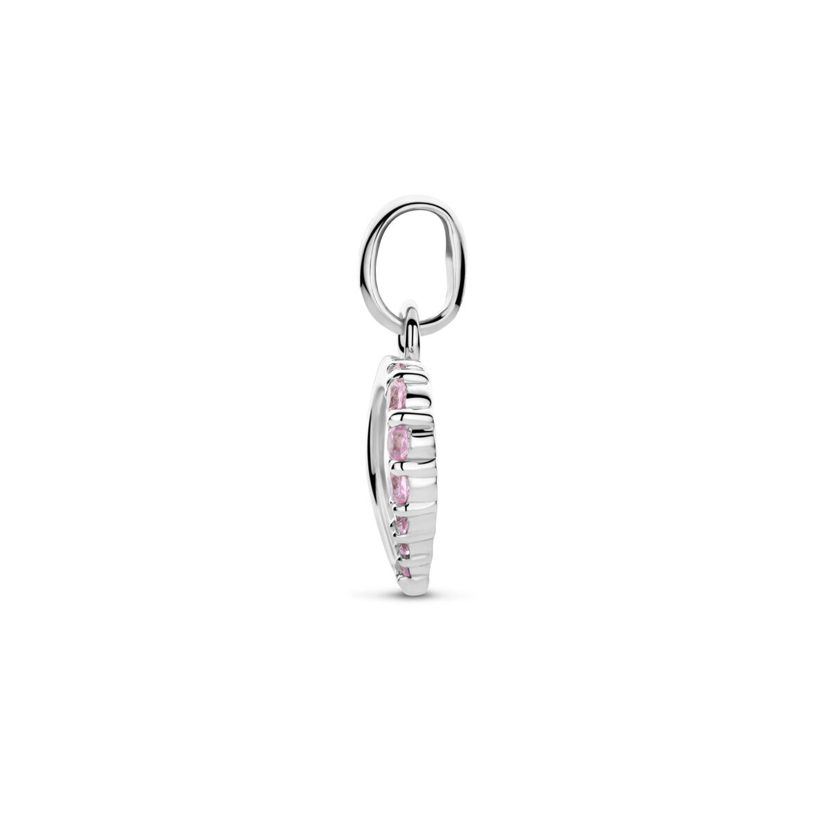 Zilveren gerhodineerde hanger emaille hart zirkonia 11,5 mm - 1341272 - PansiteNederland.nl