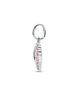 Zilveren gerhodineerde hanger emaille hart zirkonia 11,5 mm - 1341272 - PansiteNederland.nl