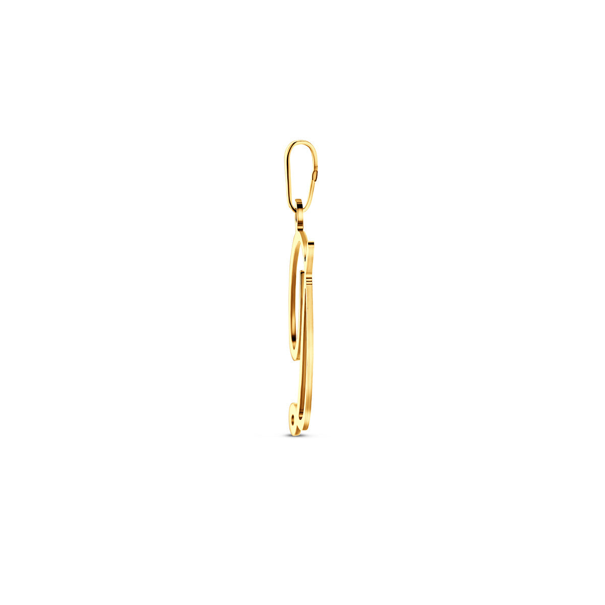 Hanger sierletter D 26,5 mm 14K geelgoud #Letter_D