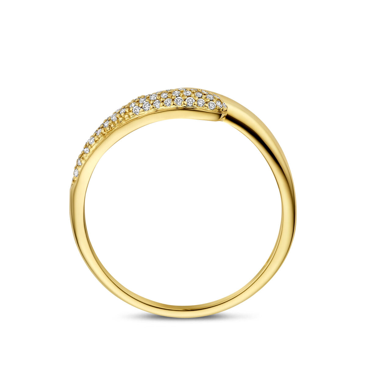 Ring diamant 0.15ct h si 14K geelgoud