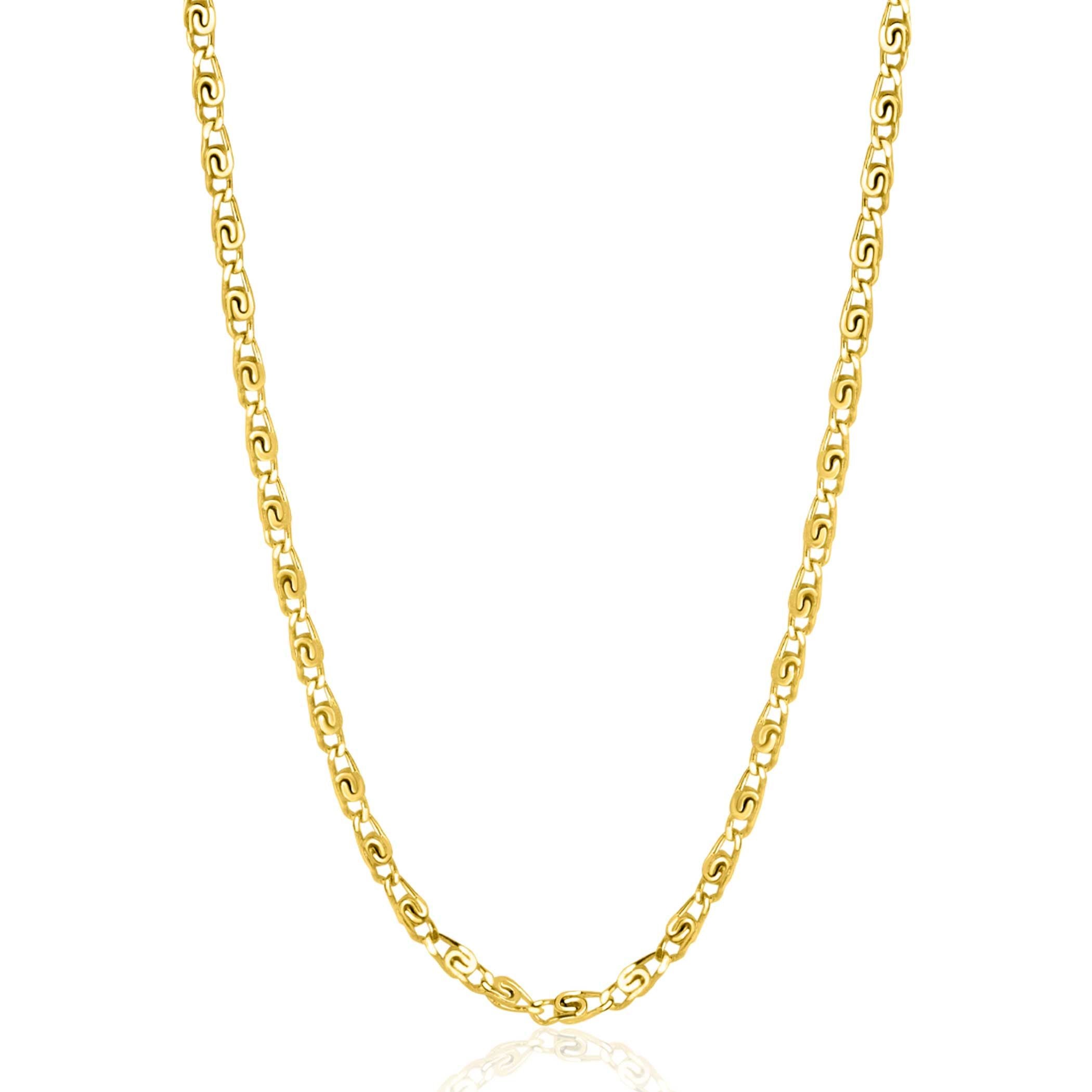 ZINZI Verguld Zilveren Ketting 42-45cm - ZIC2479G