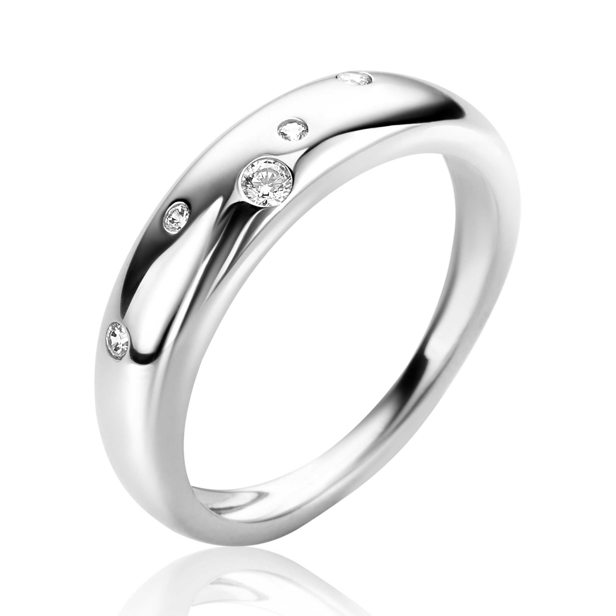 ZINZI Zilveren Ring met Witte Zirkonia - ZIR2655