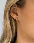 ZINZI gold plated zilveren oorstekers (13mm) met een open ovale vorm bezet met witte zirkonia's ZIO2398Y - PansiteNederland.nl