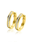 ZINZI gold plated zilveren oorringen met witte zirkonia's en luxe klapsluiting, buisdikte 3mm x 20mm ZIO190Y - PansiteNederland.nl