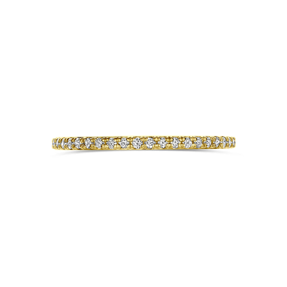 Ring lab grown diamant 0.25ct f vs 14K geelgoud wit