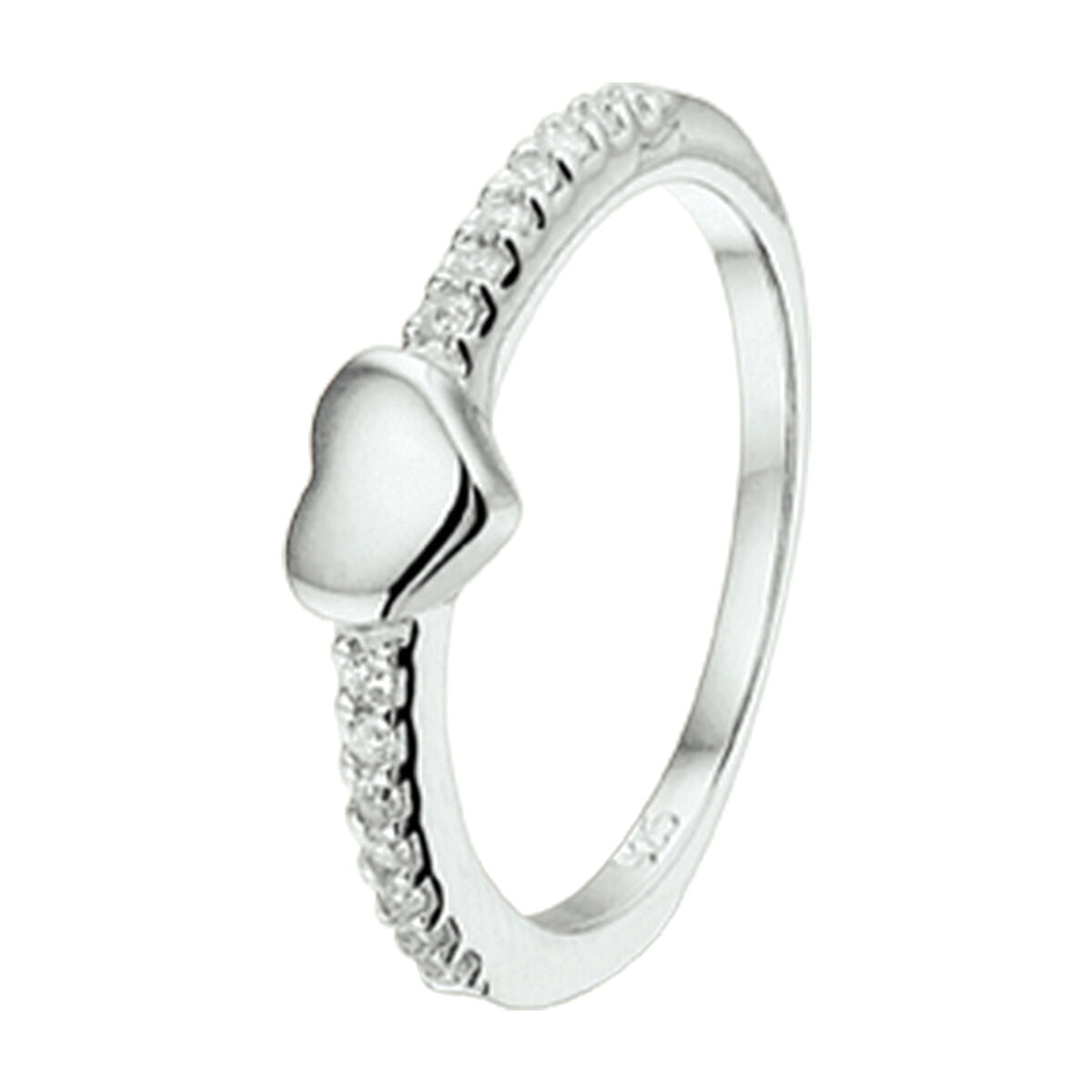 Gerhodineerd Zilveren Ring met Zirkonia voor Kinderen