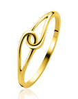 ZINZI Gold 14 krt gouden ring (5mm breed) slagmodel verbonden ZGR541 - PansiteNederland.nl