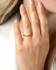 ZINZI gold plated zilveren aanschuifring met regenboog kleurstenen in chatonzettingen ZIR2598 - PansiteNederland.nl