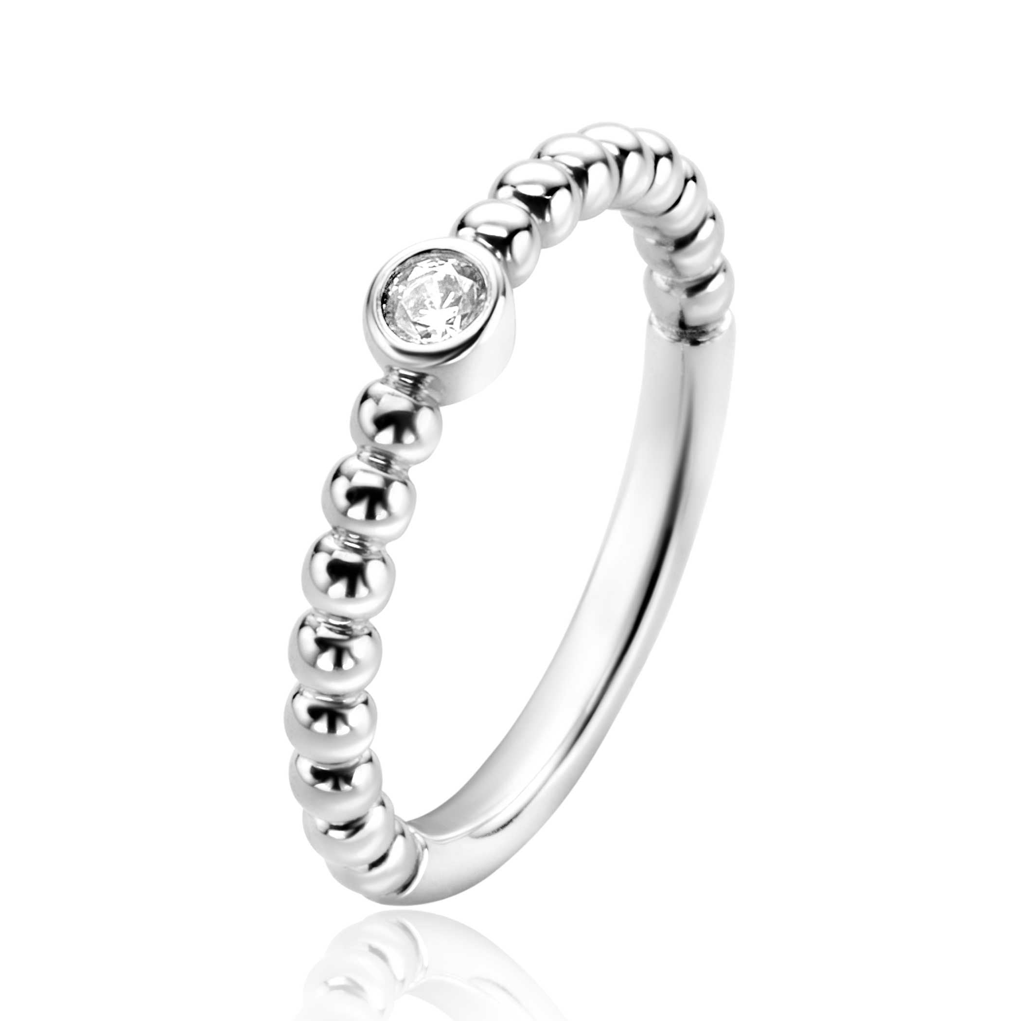 ZINZI Zilveren Ring met Witte Zirkonia - ZIR2568