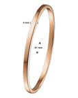 Zilgold (Roségoud Met Zilverkern) Bangle Scharnier Massief Vlakke Buis 4 X 61 Mm 5400033