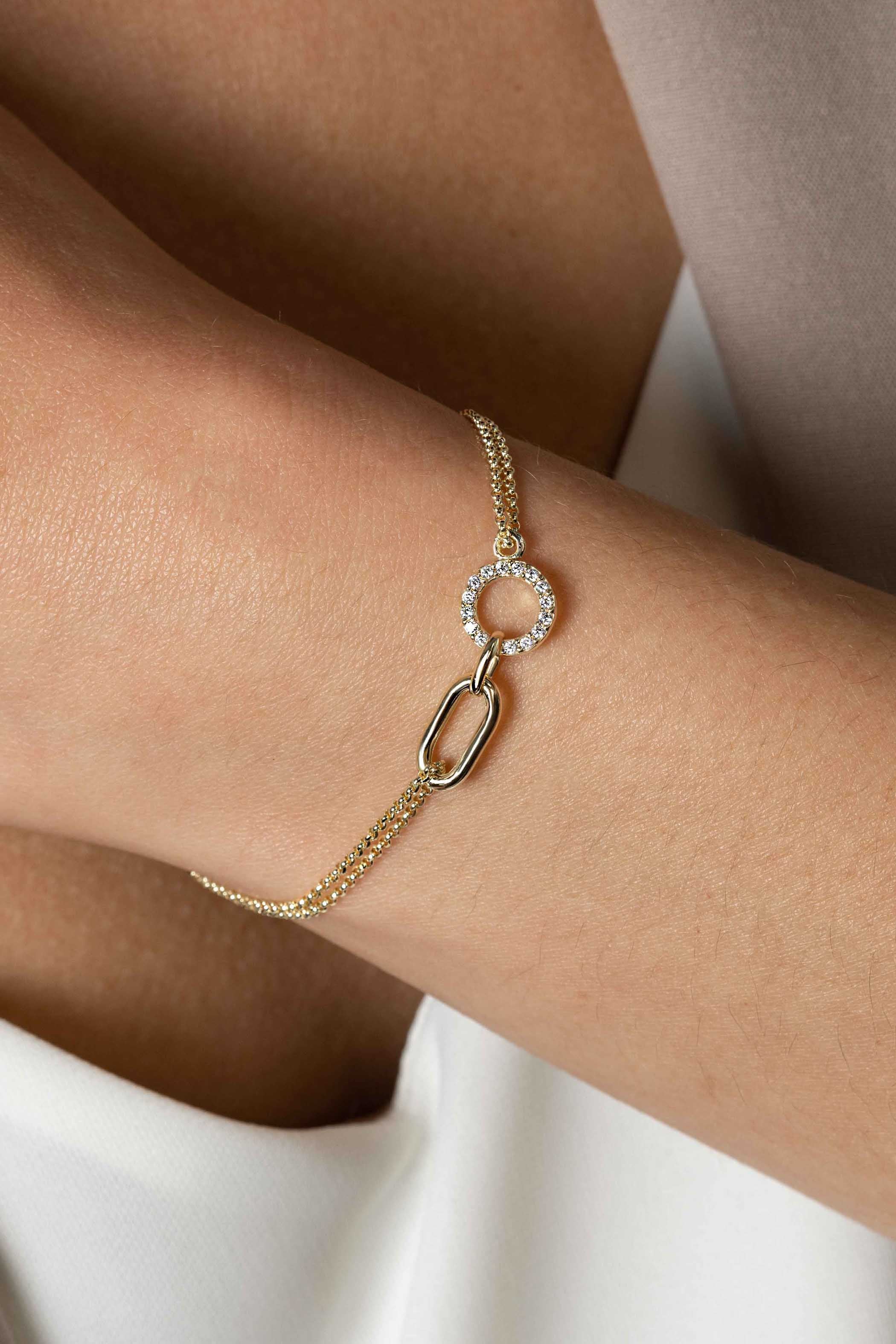ZINZI Verguld Zilveren Armband 17-20 cm - ZIA2463Y