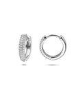 Zilveren gerhodineerde klapoorringen zirkonia 13,5 mm - 1341362