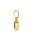 14K geelgoud hanger zwart zirkonia 14 mm 4031726 - PansiteNederland.nl