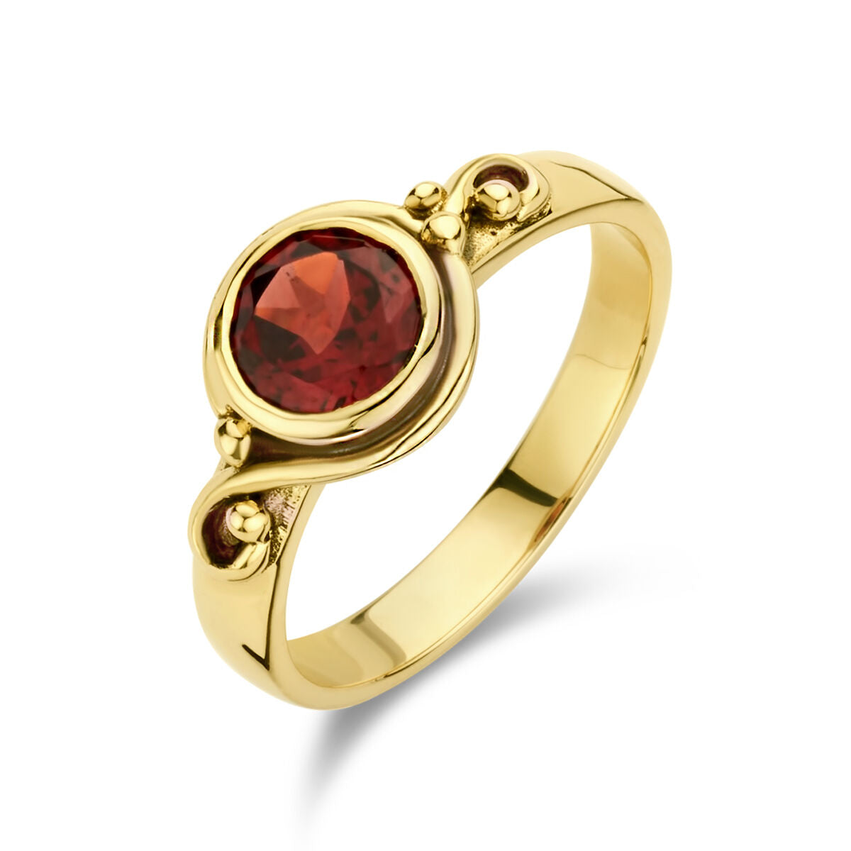 Fantasy Collection 14K Geelgouden Ring met Granaat 4027314