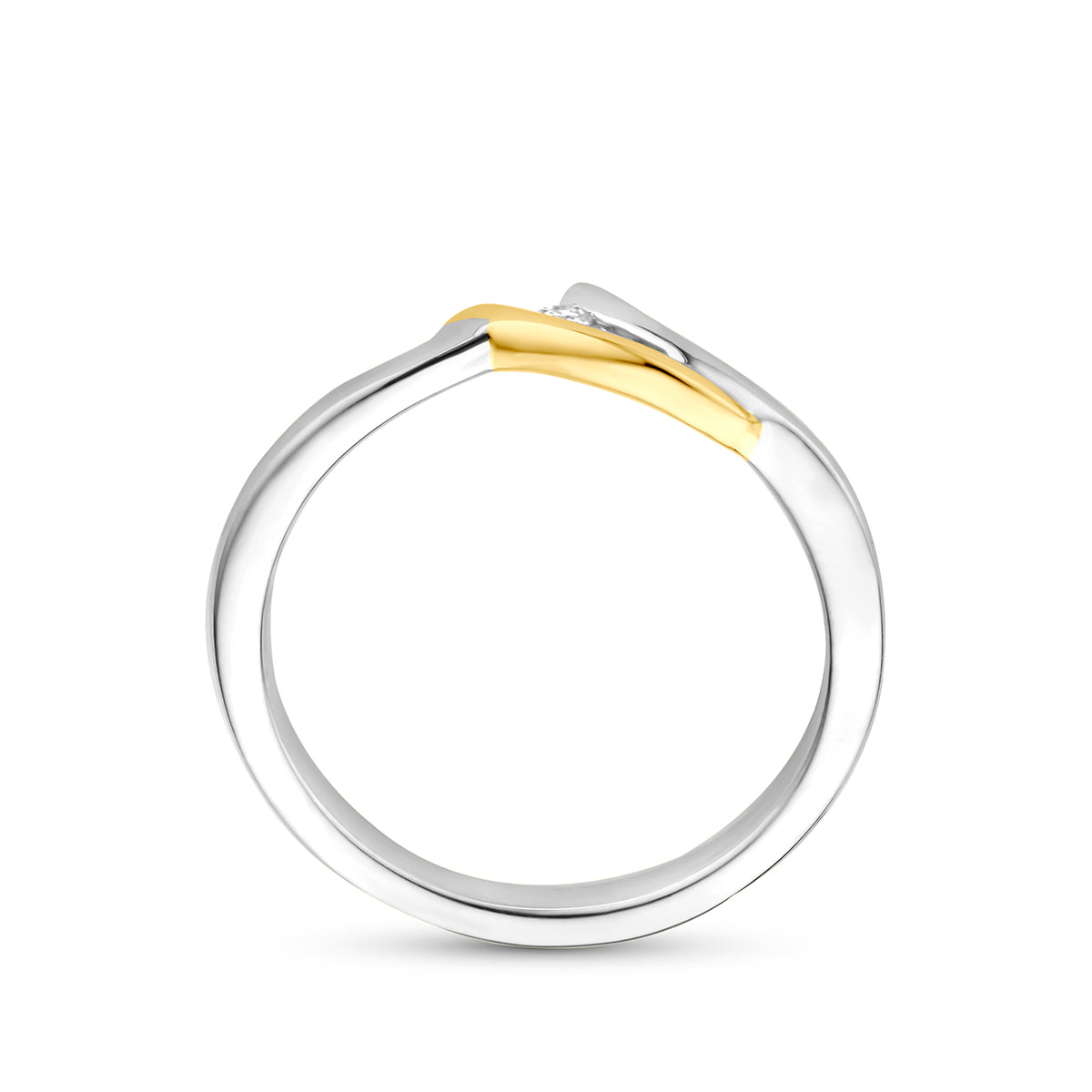 Fantasy Collection Ring lab grown diamant 14K goud en zilver 0.02ct f vs - afbeelding 3
