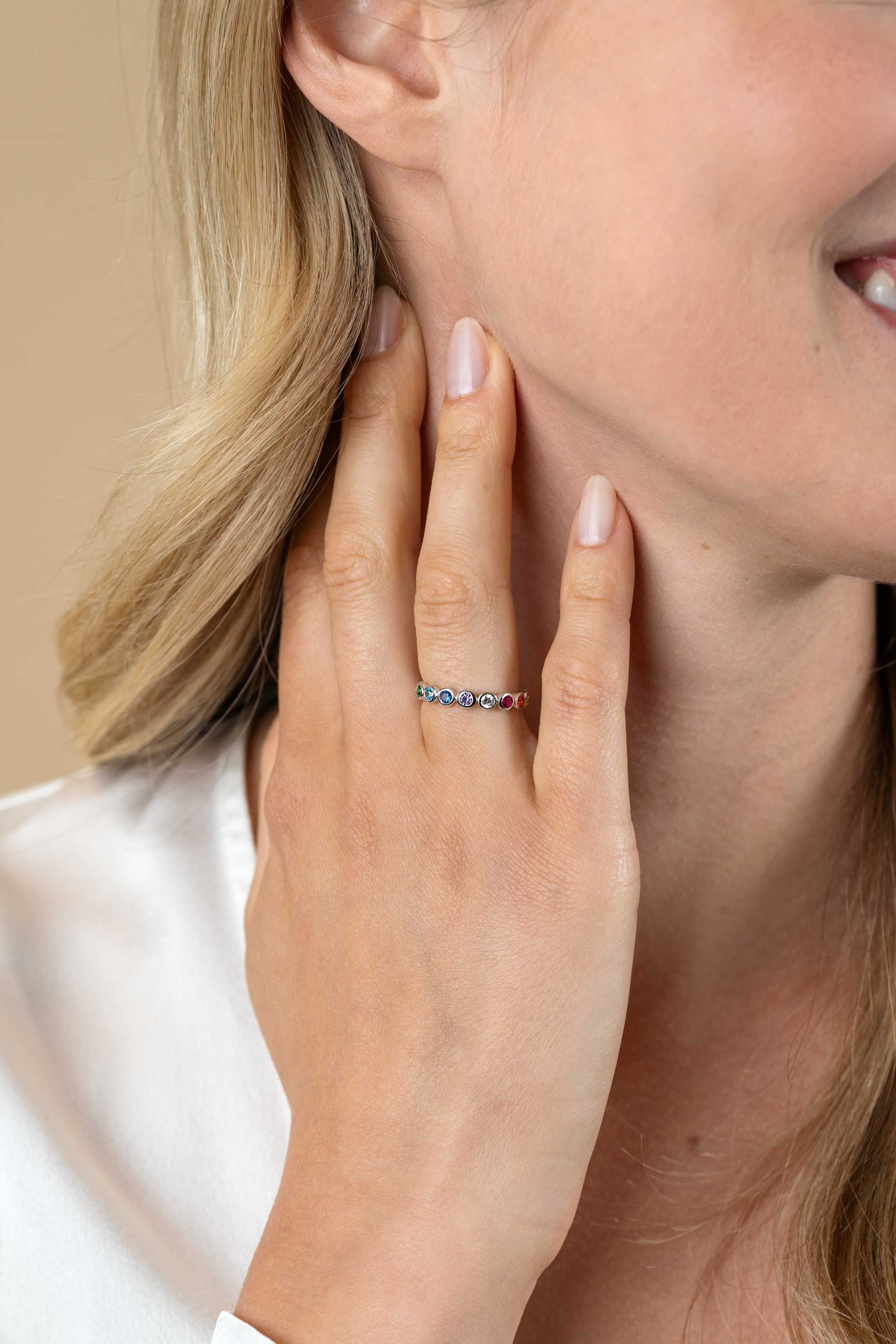 ZINZI Zilveren Ring met Zirkonia multicolor - ZIR2599