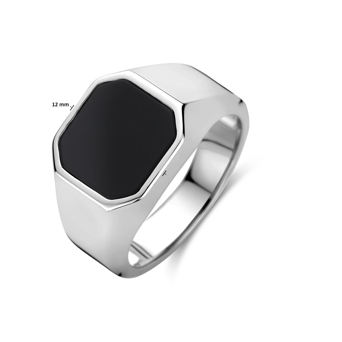 Zegelring onyx zilver gerhodineerd