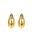 ZINZI gold plated zilveren oorstekers in druppelvorm met witte zirkonia's 17mm ZIO2708Y - PansiteNederland.nl
