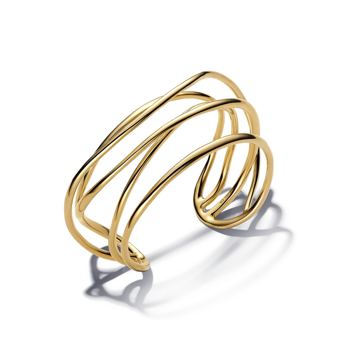 Pandora Organisch Gevormde Draad Open Bangle goudverguld