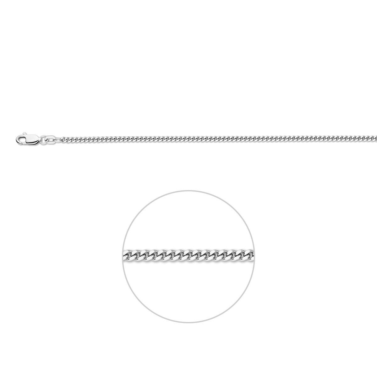 Fantasy Collection Gourmette 2,4 mm zilver gerhodineerd