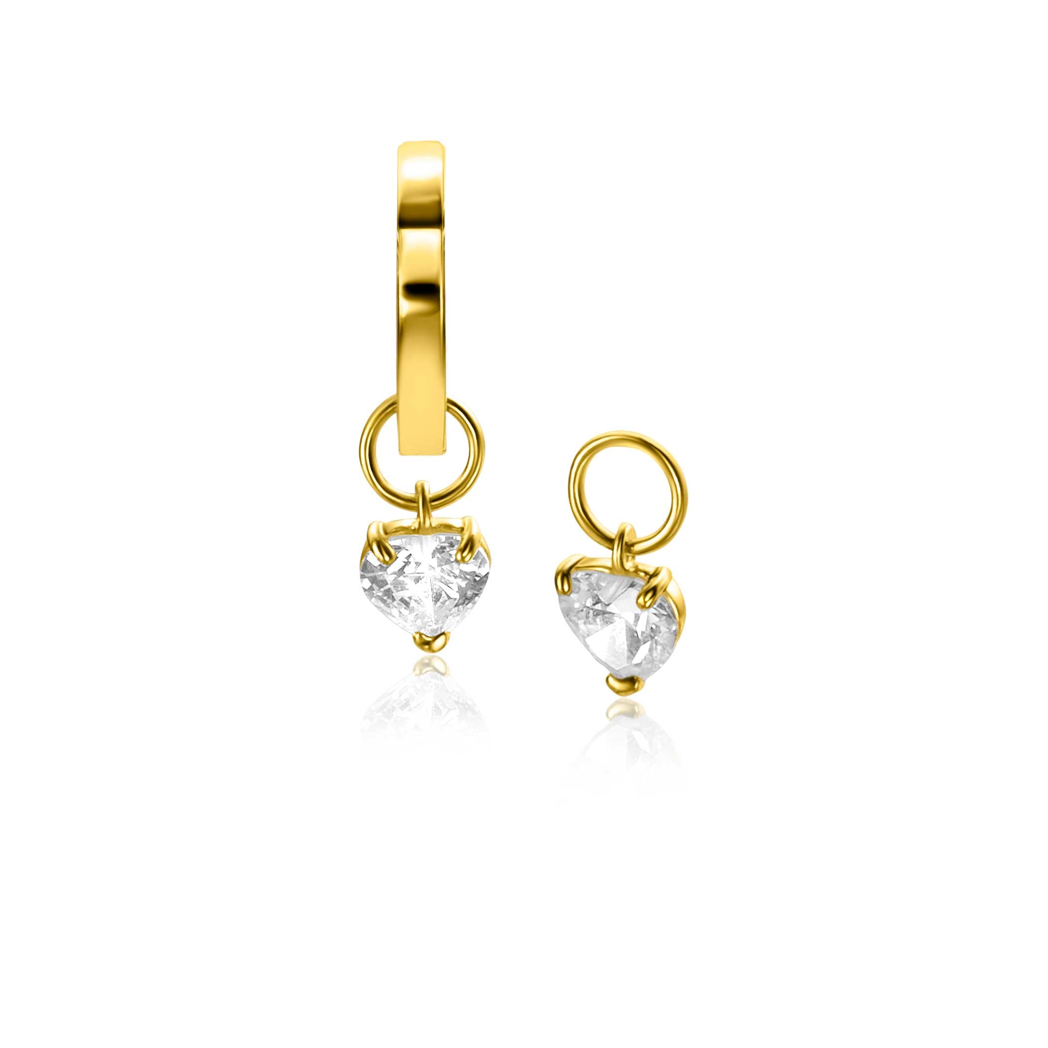 ZINZI 14K Gouden Oorbedels ZGCH422 wit